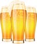 Refreshing Lager Beer in a Frothy Mug - Transparent Background, Hand draw Clipart style