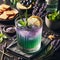 A refreshing lavender drink. AI generated
