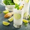 Refreshing lime frozen cooler or slushie