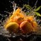Refreshing Mango Delight: A Tropical Symphony of Flavor. Generative AI