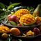 Refreshing Mango Delight: A Tropical Symphony of Flavor. Generative AI