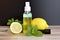 refreshing mint and lemon bathroom spray, perfect for sprucing up a dirty shower stall