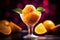 Refreshing Orange Sorbet in Elegant Glass with Mint Garnish