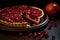 Refreshing Pomegranate slice. Generate Ai