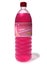 Refreshing raspberry drink in plastic bottle