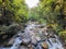 Refreshing river stream in Kuala Kubu Bharu, Selangor, Malaysia.