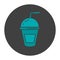 Refreshing soda drink glyph color icon