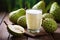 Refreshing Soursop Juice in Minimal Style AI Generated