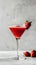 Refreshing Strawberry Martini With Fresh Strawberries