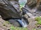 Refreshing view of Trummelbach waterfall.