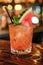 A refreshing watermelon cooler garnished with a juicy slice