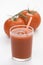 Refreshment and healthy diet drink tomato juice