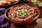Refried Beans with Queso Fresco and Jalapeno