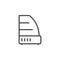 Refrigerated display case line outline icon