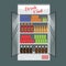 Refrigerated supermarket display case full with multiple drinks and beverages. Illustrated vector for your Mockup design