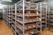 Refrigerated warehouse for storing meat and sausage products