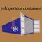 Refrigerator container  freezer. Freezer for perishable goods. Sea containers.