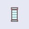 refrigerator for drinks colored outline icon. One of the collection icons for websites, web design, mobile app