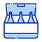 Refrigerator, drinks, minibar, bottles fully editable vector icons