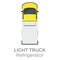 Refrigerator Light Truck Top View Flat Vector Icon