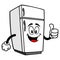 Refrigerator Mascot with Thumbs Up