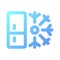 Refrigerator pixel perfect gradient linear ui icon