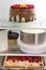 Refrigerator Shelves with Prepared Cakes