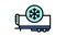 refrigerator trailer color icon animation