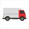 Refrigerator truck vector flat illustration