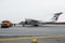 Refueling an airplane at the northern airport on the runway