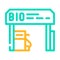 refueling biogas station color icon vector illustration