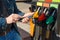 Refueling a car and paying using smartphone