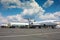 Refueling plane at a airport