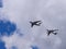 Refueling a strategic bomber in the air, Military air parade in Moscow