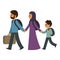 Refugee migrant family