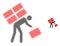 Refugee Person Halftone Dot Icon
