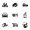 Refugees people icon set, simple style