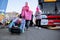 Refugees from Ukraine arriving at Ukrainian-Polish border crossing