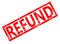 Refund stamp red rubber stamp on white background. refund stamp sign. refund sign