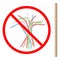 Refusal of disposable plastic drinking straw in favor of reusable bamboo drinking straw