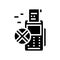 refusal payment pos terminal glyph icon vector illustration