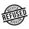 Refused rubber stamp