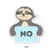 Refused sloth sticker