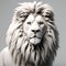 Regal 3D Render: Lion in Striking Detail on a White Background