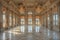 Regal ballroom with ornate details high ceilings