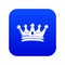 Regal crown icon blue vector