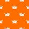 Regal crown pattern vector orange