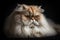 A regal and majestic Persian cat with its long hair flowing. Generative AI