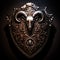 Regal Strength: Medieval Shield with Resplendent Ram\\\'s Head Symbol