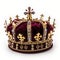 Regal Velvet Crown Adorned with Jewels